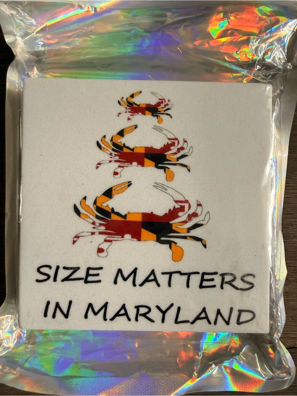 Maryland Size Matters - Crab Ceramic Coasters